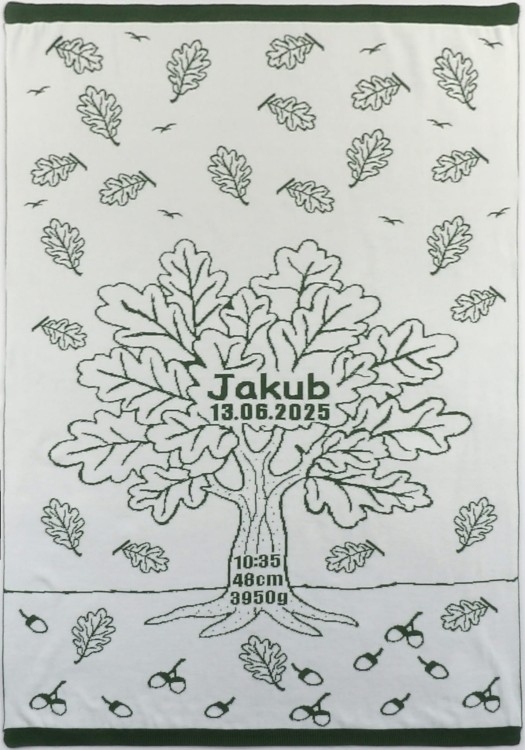 Kocyk Drzewo Bawełna Organiczna