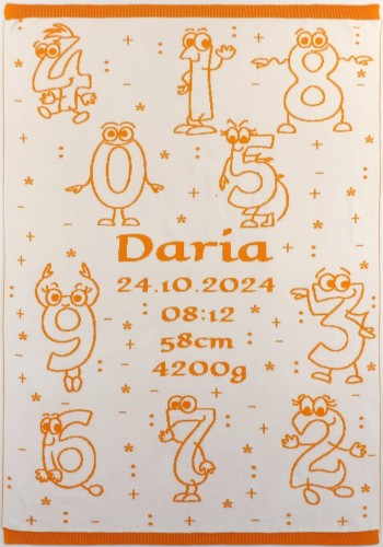 Kocyk Cyferki Bawełna Organiczna