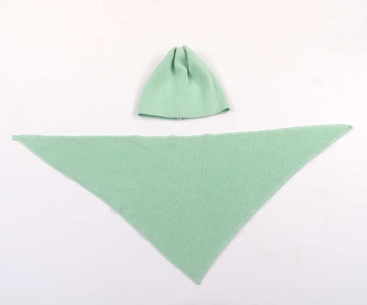 Komplet Wiosenny Gładki Cienka Chustka