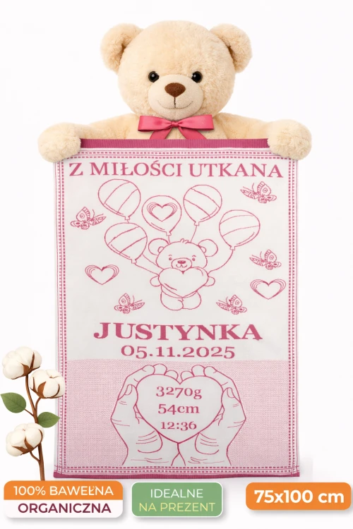 Personalizowany kocyk dla Justynki.png
