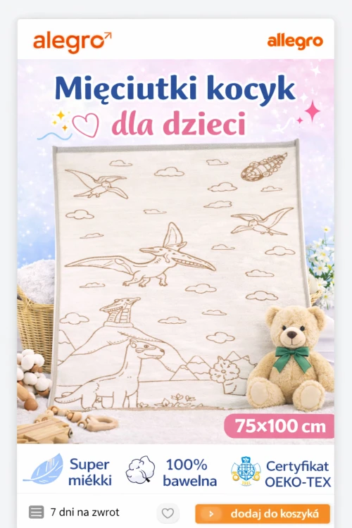 Mięciutki kocyk z dinozaurami dla malucha.png